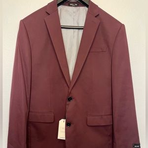 Express Classic Solid Burgundy Modern Tech Suit Jacket (new never used)